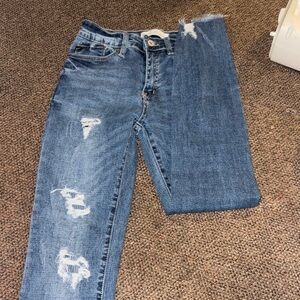 Men's Blue Distressed Jeans